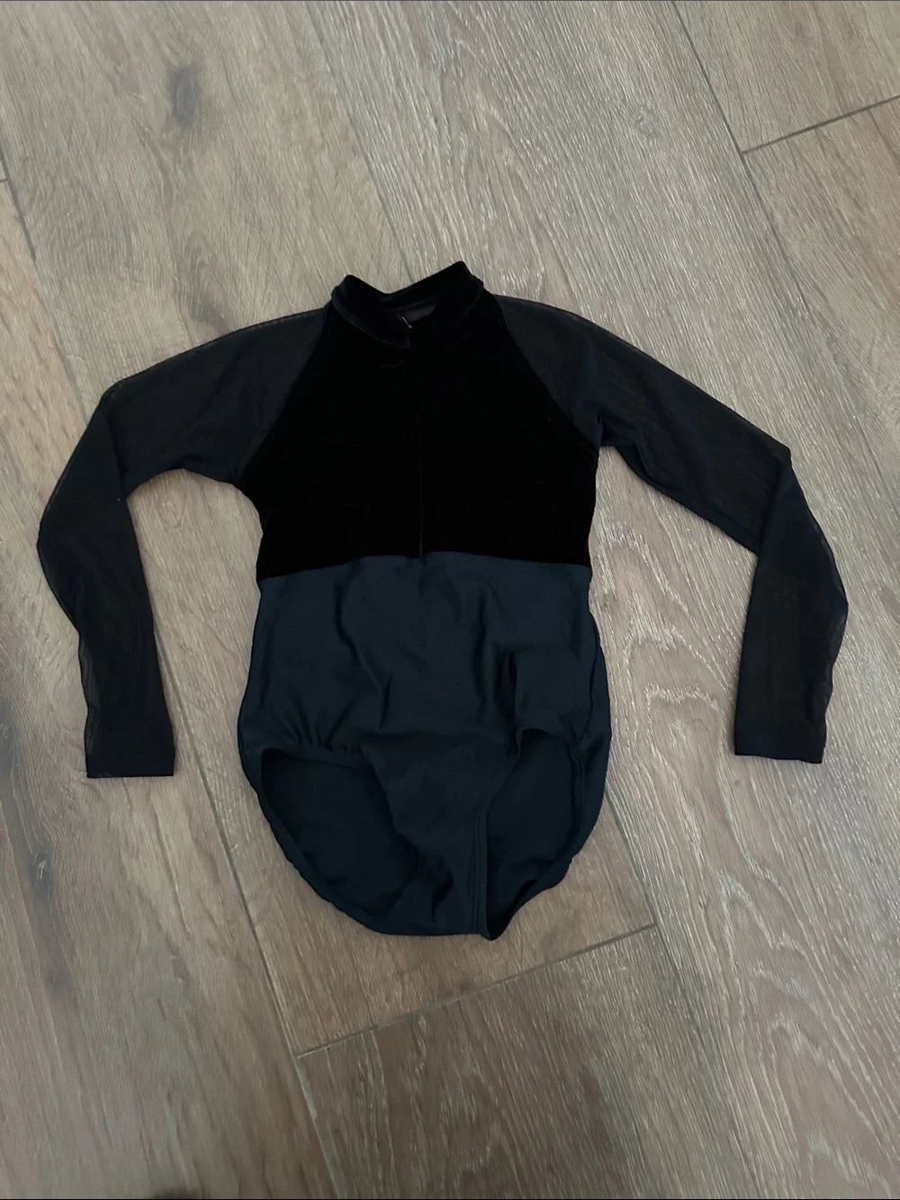 Suffolk Black long sleeve ballet leotard. Size M.